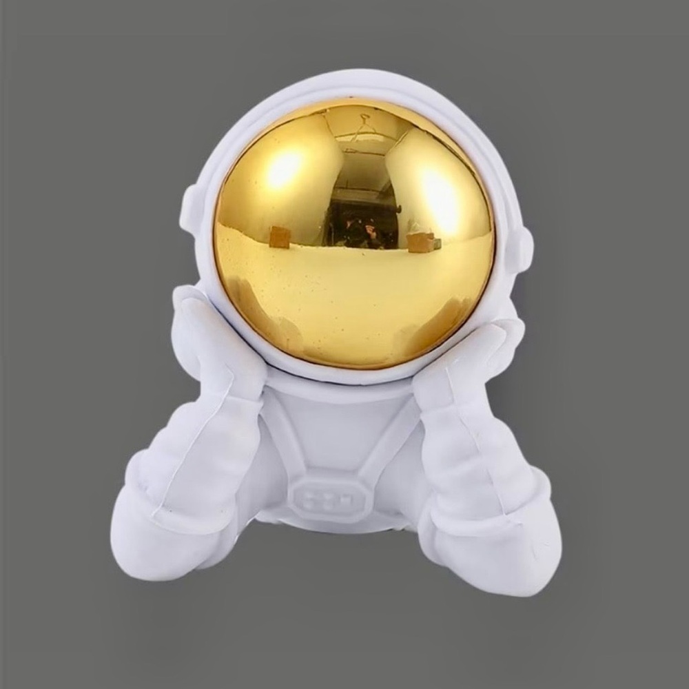 Astronaut Smartphone & Tablet Holder with Gold-Toned Visor
